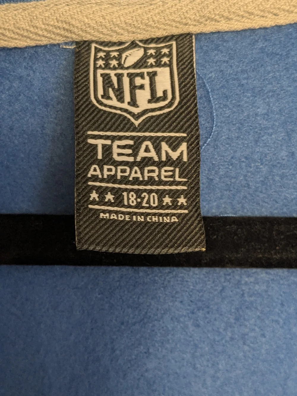 NWT Detroit Lions NFL Team Apparel Youth XL 18/20 Full Zip Hoodie Blue